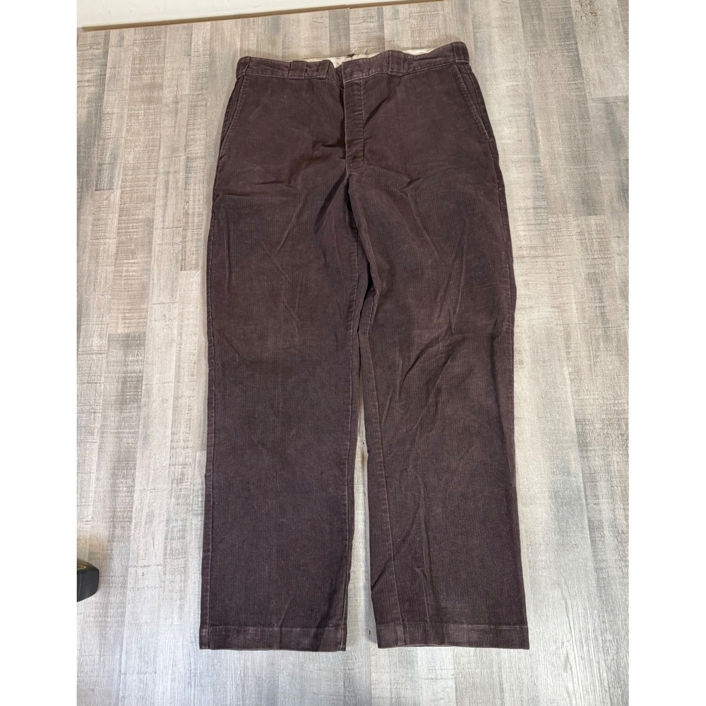VTG LL Bean Mens Brown Corduroy Pants 80s USA Straight Wide Leg Baggy 38x31